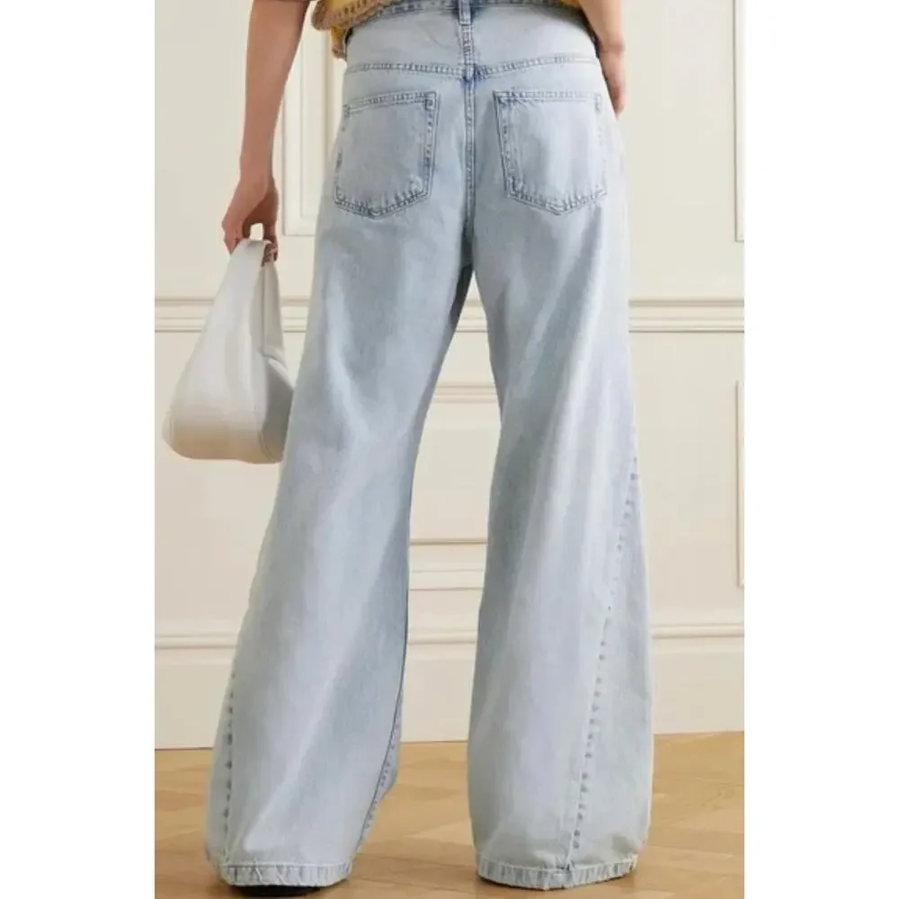 Frame Le Baggy Palazzo Jeans Light Wash Size 27 - Picture 2 of 11